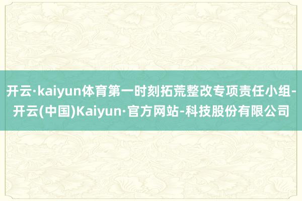 开云·kaiyun体育第一时刻拓荒整改专项责任小组-开云(中国)Kaiyun·官方网站-科技股份有限公司